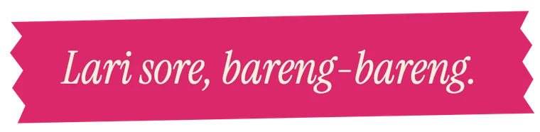 Lari sore, bareng-bareng